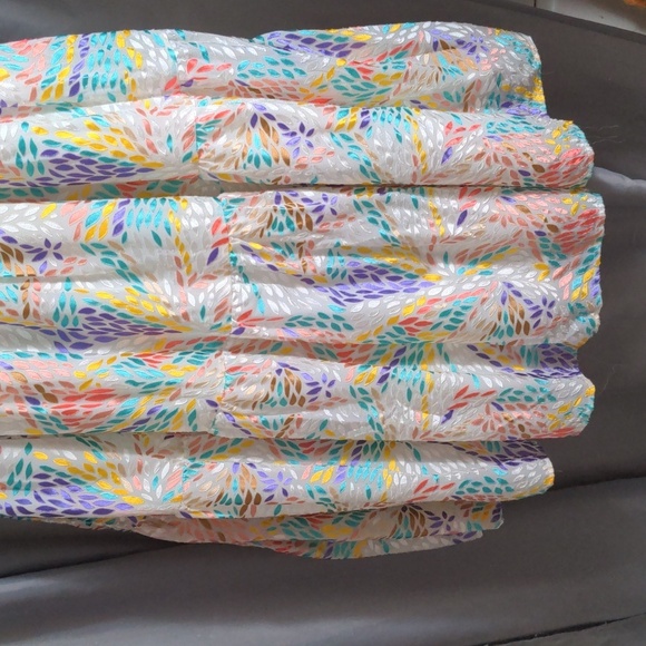 C/MEO Collective Multicolor Set Up Maxi Dress Ivory Burnout M (6) - Picture 3 of 13